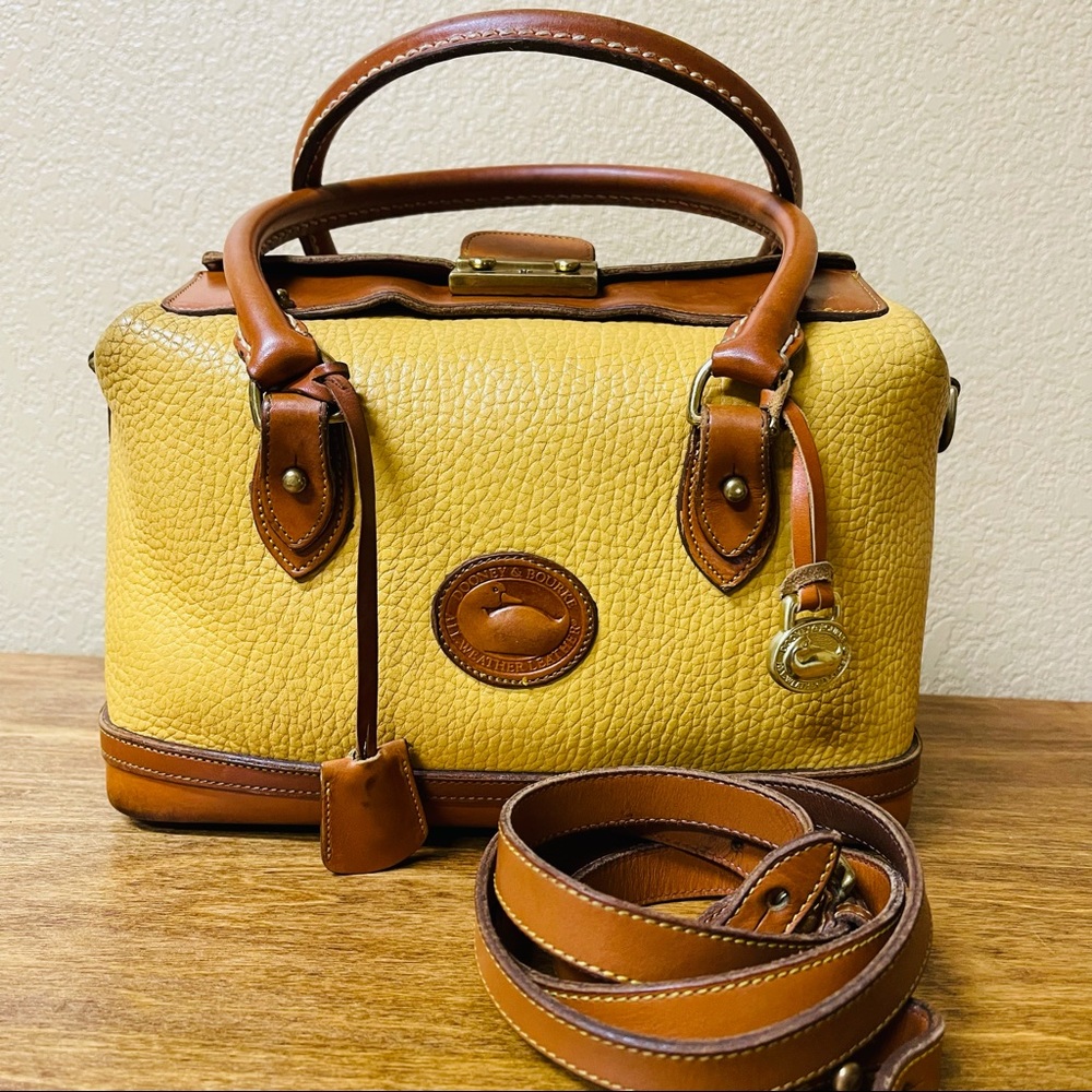 RARE Dooney & Bourke PALOMINO hand-fitted satchel